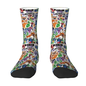 Funny Printing Anime Game Rainbow Friends Socks for Women Men Stretchy Summer Autumn Winter Cartoon Manga Crew Socks