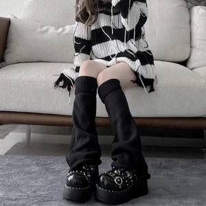 Lolita Socks Cute Flared Knitted Long Warmers Foot Cover White Arm Warmer Leg Kawai Jk Autumn Calf Gaiters Sweet Legwarmers
