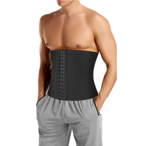 Men Sauna Sweat Shaper Belt Thermo Tummy Control Shapewear Slimming Girdle Workout Waist Trainer Corset Gym Abdomen Fat Burning
