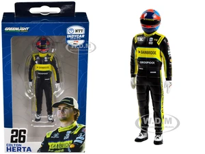 "NTT IndyCar Series" 26 Colton Herta Driver Figure "Gainbridge - Andretti Autosport" for 1/18 Scale Models by Greenlight