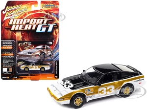 1985 Nissan 300ZX 33 Black White and Gold "Go for the Gold" "Import Heat GT" Limited Edition to 4788 pieces Worldwide "Street Freaks" Series 1/64 Die