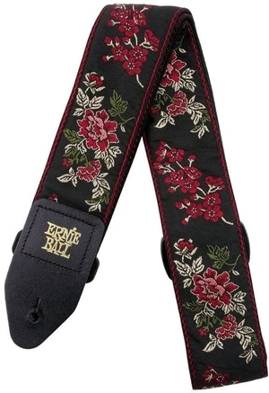 Ernie Ball Red Rose Jacquard Guitar Strap