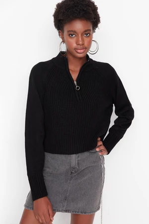 Trendyol Black High Neck Knitwear Sweater