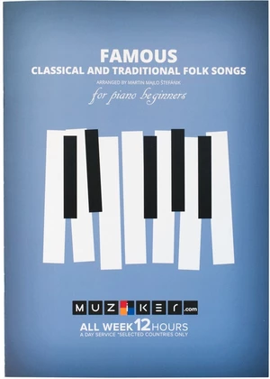 Muziker Famous Classical and Traditional Folk Songs Music Book Partitura para pianos