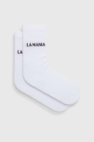 Ponožky La Mania dámske, biela farba