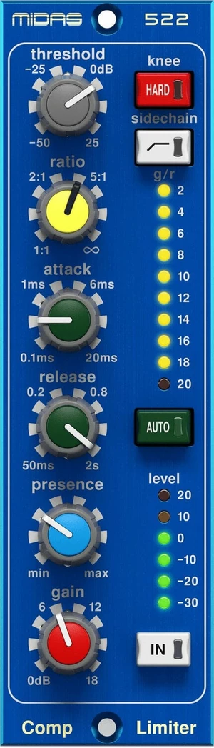 Midas Compressor Limiter 522 V2 Zvukový procesor