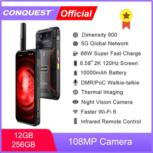 2023 New CONQUEST S23 5G 108MP Camera 12GB 256GB 66W Thermal Imaging celulares Smartphone 5G IP68 Waterproof Mobile Phone