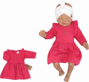 Z&amp;Z Dětské teplákové šatičky/tunika Princess - amarantové, vel. 86 (12-18m)