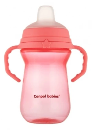 Nevylévací hrníček Canpol Babies s měkkým náustkem, růžový, 250 ml