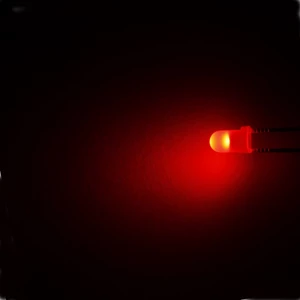 Led 3mm červená 100mcd/30° difúzní optosupply osr5jw3134a