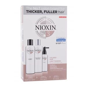 Nioxin System 3 darčeková kazeta šampón 150 ml + kondicionér 150 ml + vlasová starostlivosť 50 ml pre ženy na farbené vlasy; na jemné vlasy