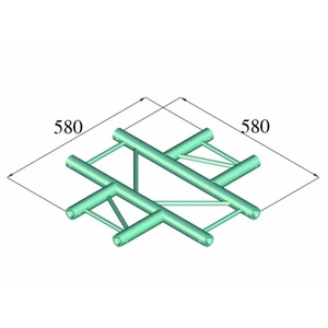 Alutruss DECOLOCK DQ2-PAC41H 2-bodová rampa krížový prvok 90 °