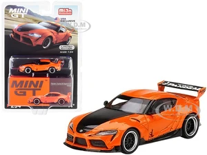 Toyota GR Supra V1.0 Pandem Orange and Black 1/64 Diecast Model Car by True Scale Miniatures