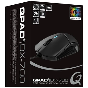 QPAD Qpad DX700 herná myš USB optická čierna, RGB 8 null 400 dpi, 800 dpi, 1600 dpi, 3200 dpi, 6400 dpi, 8000 dpi, 16000