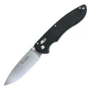 Zatvárací nôž G740 Ganzo® – Strieborná čepeľ - Satin, Čierna (Farba: Čierna, Varianta: Strieborná čepeľ - Satin)