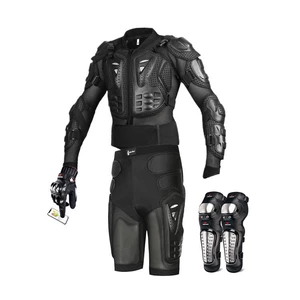 Wosawe Motorcycle Body Armor Suit Motorcycle Jacket+Shorts+ Gloves+Knee Pads Cycling Clothing
