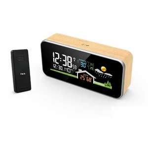 FanJu Alarm Digital Clock Weather Station with Color Display DCF Electronic Watch Desktop Calendar Wireless Wall Thermom