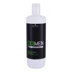Schwarzkopf Professional 3DMEN Hair & Body 1000 ml šampon pro muže na všechny typy vlasů