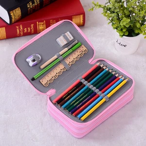 72 Holes Penal Pencil Case Sketching Color Pencil Bag Large Capacity for Childrens Pen Bag Stationery Pouch Storage Supp