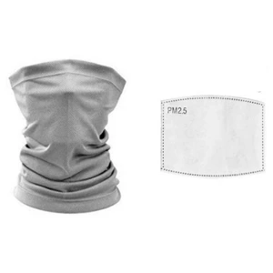 Adult Gray Head Face Neck Gaiter Tube Bandana Scarf CoverCarbon Filters For Motorcycle Racing Outdoor Sports