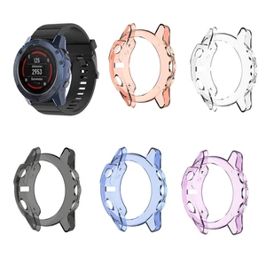 Bakeey Translucent Non-Yellow Soft TPU Shockproof Watch Case Cover for Garmin Fenix 5X
