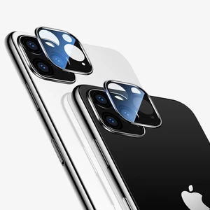 Cafele 2PCS HD Clear Tempered Glass + Metal Two in One Seamless full Covering Phone Lens Protector for iPhone 11 / Pro /