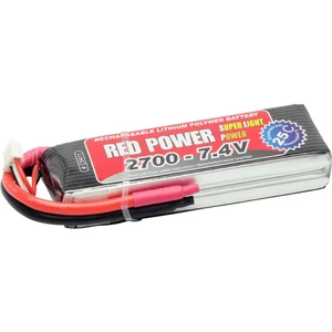 Red Power akupack Li-Pol 7.4 V 2700 mAh Počet článkov: 2 25 C SoftCase otvorené káblové koncovky