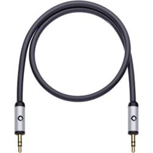 Připojovací kabel Oehlbach, jack zástr. 3.5 mm/jack zástr. 3.5 mm, černý, 0,5 m