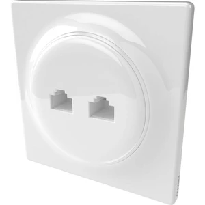 Zásuvka Fibaro Walli Ethernet (FGWEEU-021) ethernetová zásuvka • 2× RJ45 • modul Keystone • terminál Krone • kategórie 6 • impedancia 100 ohmov