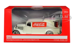 1934 Dodge KH-32 Streamline Fountain Truck "Coca-Cola" Cream 1/43 Diecast Model Car by Motor City Classics