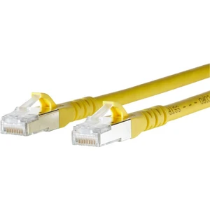 Metz Connect 1308451577-E RJ45 sieťové káble, prepojovacie káble CAT 6A S/FTP 1.50 m žltá s ochranou 1 ks