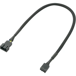 PC vetrák predlžovací kábel [1x zástrčka pre PC vetrák 4-pólová - 1x zásuvka pre PC vetrák 4-pólová] 30.00 cm čierna Aka