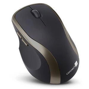 Myš Connect IT WM2200 (CI-1133) čierna bezdrôtová myš • laserový senzor • až 1 000 DPI • ergonomický dizajn • nano USB • dosah až 10 metrov • 2× AAA b