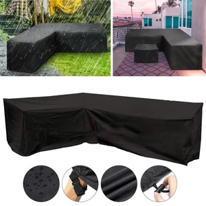 L-shaped Table Furniture Cover Waterproof Dustproof Outdoor Garden Household Furniture Protector
