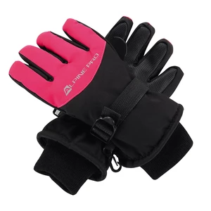 Alpine Pro Ružovo-čierne dievčenské rukavice s membránou PTX ALPINE PRE Lordo