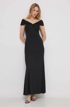 Šaty Lauren Ralph Lauren černá barva, maxi, 253925920