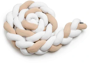 T-TOMI Pletený mantinel 360 cm White + Beige