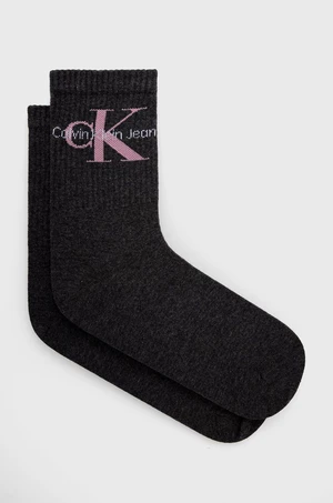 Ponožky Calvin Klein Jeans dámske, šedá farba, 701218750