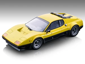 Ferrari 512 BB Giallo Modena Yellow and Black "Corsa Clienti" (1978) "Mythos Series" Limited Edition to 70 pieces Worldwide 1/18 Model Car by Tecnomo