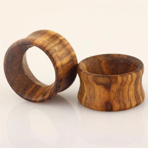 1PC Wooden Ear Plugs Gauges Earring Punk Flesh Tunnel Expanders Piercing Jewelry Hollow Ear Expansion Tunnel Body Jewelry 6-20mm