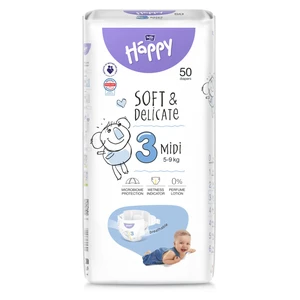 BELLA HAPPY Baby midi 5 - 9 kg 50 kusů