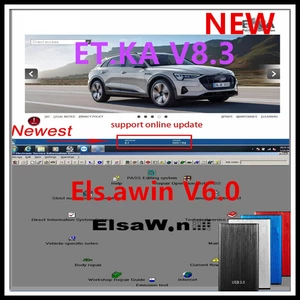 Newest ELSAWIN 6.0+ Etka 8 .3 for A-udi for V-W Auto Repair Software Group Vehicles Electronic Parts Catalog free help install