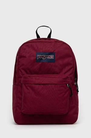 Ruksak Jansport bordová farba, veľký, jednofarebný