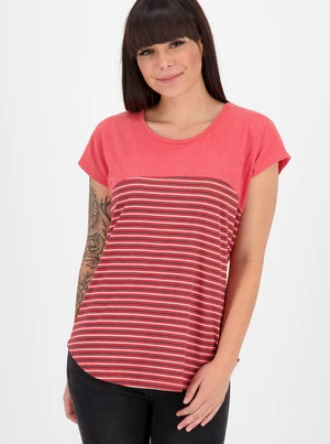 Červené dámské pruhované tričko Alife and Kickin - Dámské