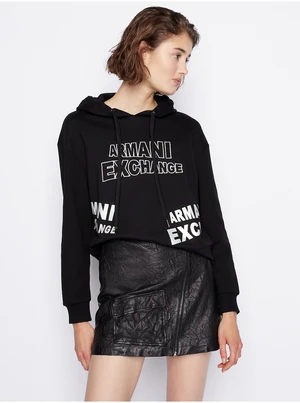 Black Ladies Hoodie Armani Exchange - Women