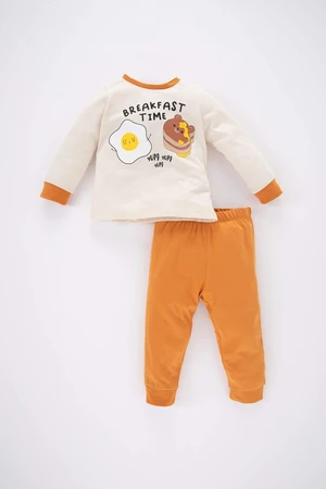 DEFACTO 2 piece Regular Fit Crew Neck Pyjamas Set