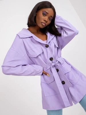 Purple coat with pockets