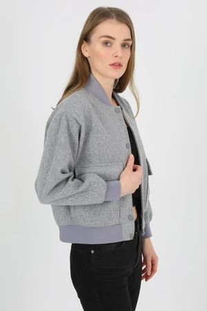 Bigdart 0688 Double Pocket Crop Jacket - Gray