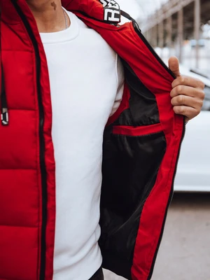 Men's red quilted vest Dstreet