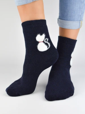 NOVITI Woman's Socks SB034-W-01 Navy Blue
